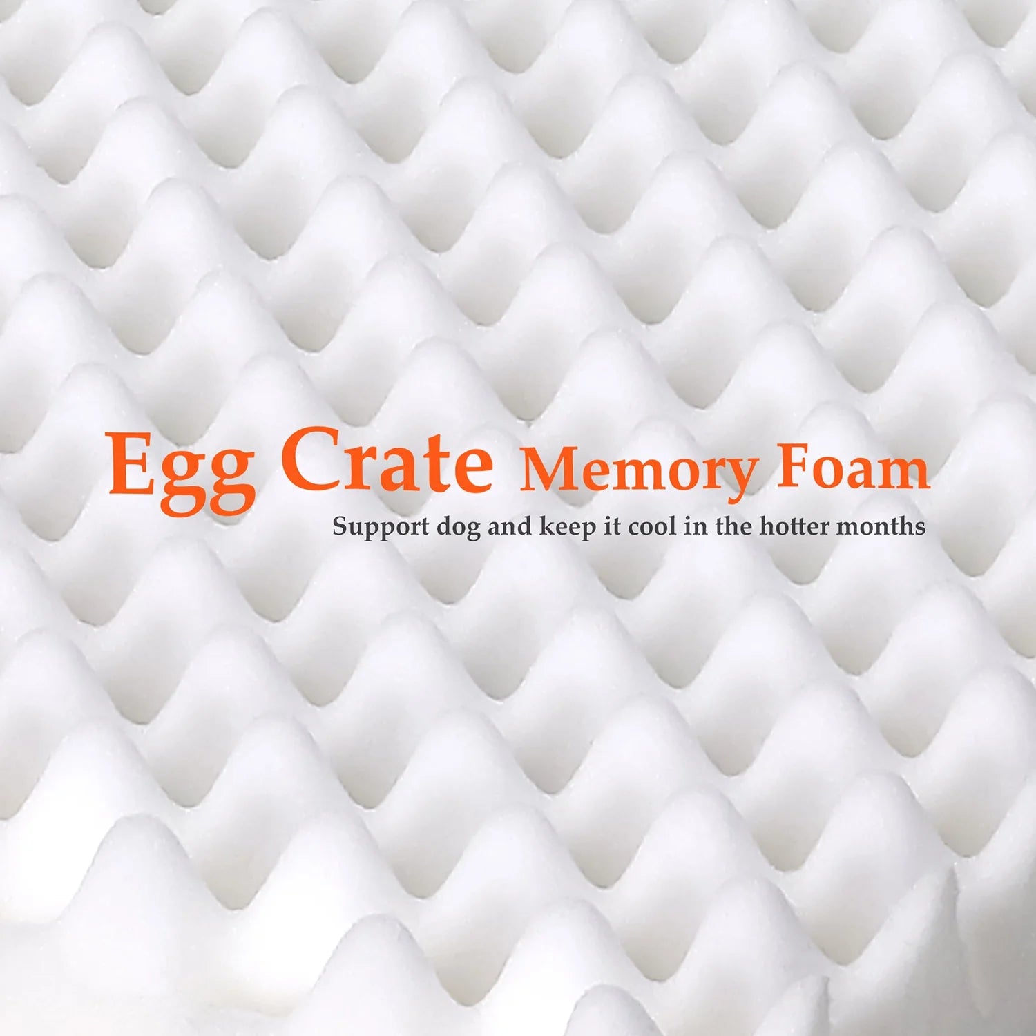 Cozy Orthopedic Dog Bed for Large and Medium Dogs - Washable Memory Foam Egg Crate Design, 36"x28", Plush and Calming, Gray