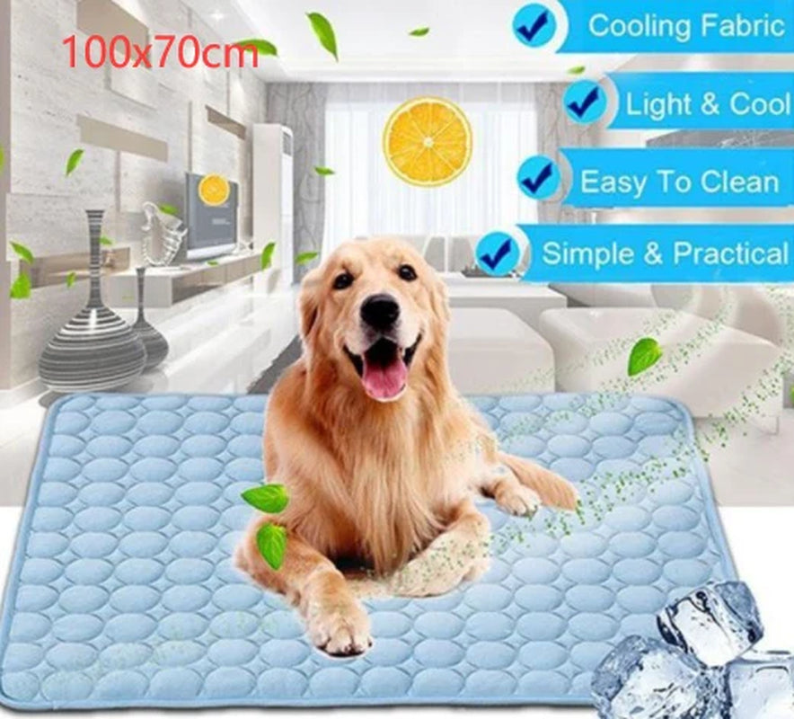Summer Cool Comfort Pet Pad - Ice Silk Cooling Nest for Dogs and Cats